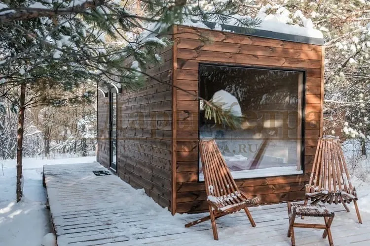 Утеплённый зимний кемпинг-дом «Панорама» с боковым входом