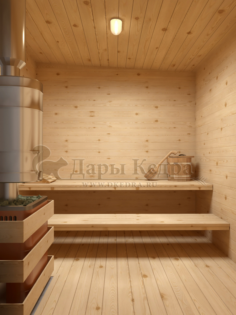 Каркасно-щитовая баня из кедра «Оптима»